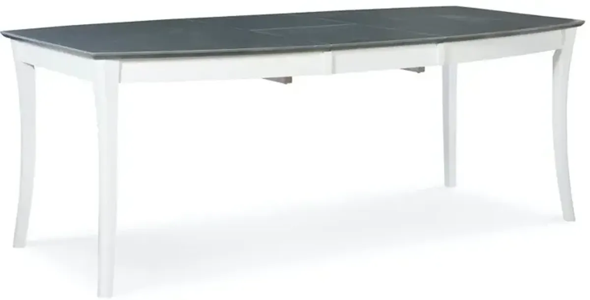 John Thomas Cosmopolitan Salerno Butterfly Extension Table in Heather Gray & White