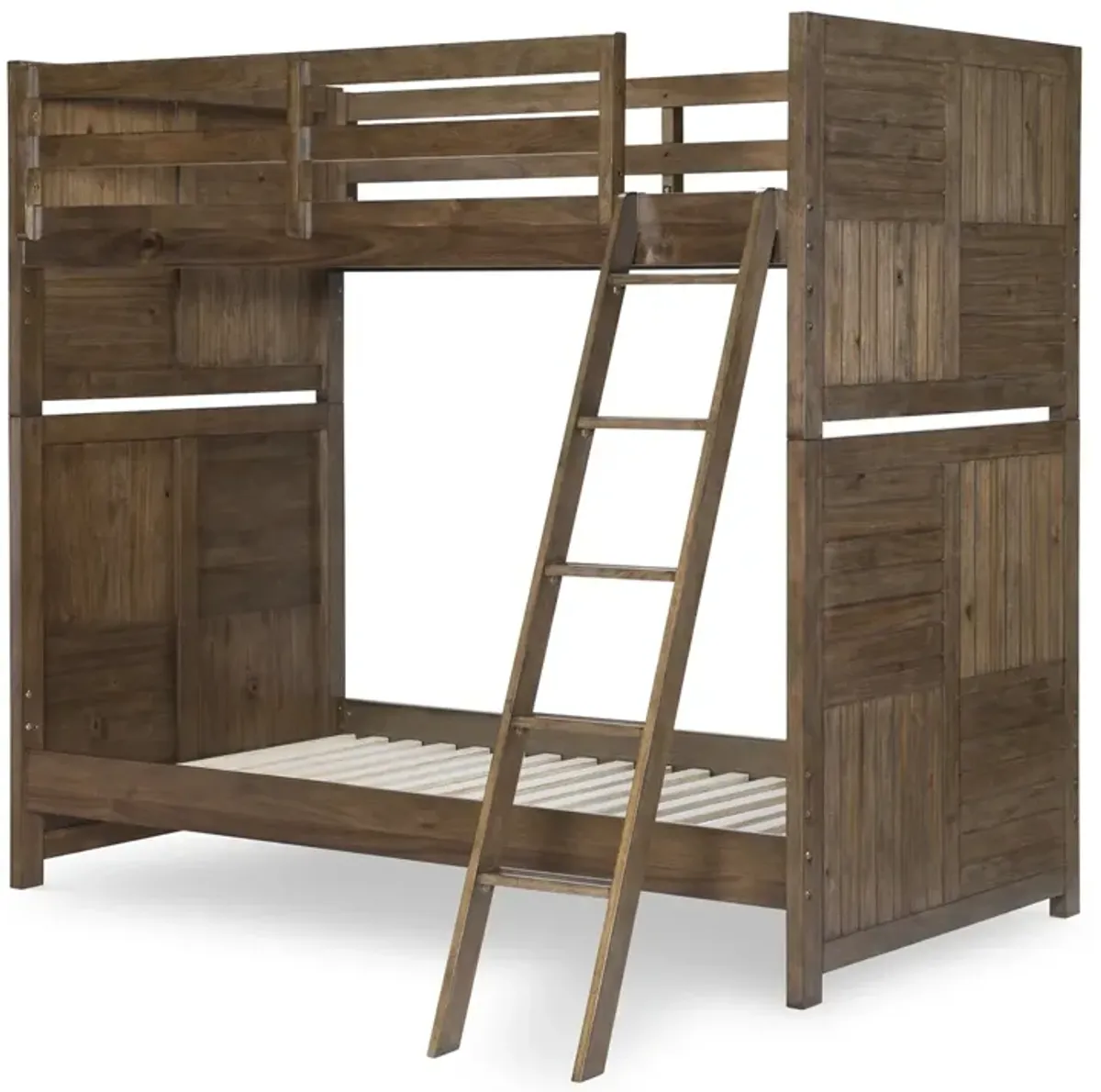 Legacy Classic Kids/Teens Summer Camp Brown Complete Twin Over Twin Bunk Bed Brown Finish