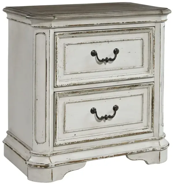 Liberty Furniture Magnolia Manor Antique White 2-Drawer Nightstand