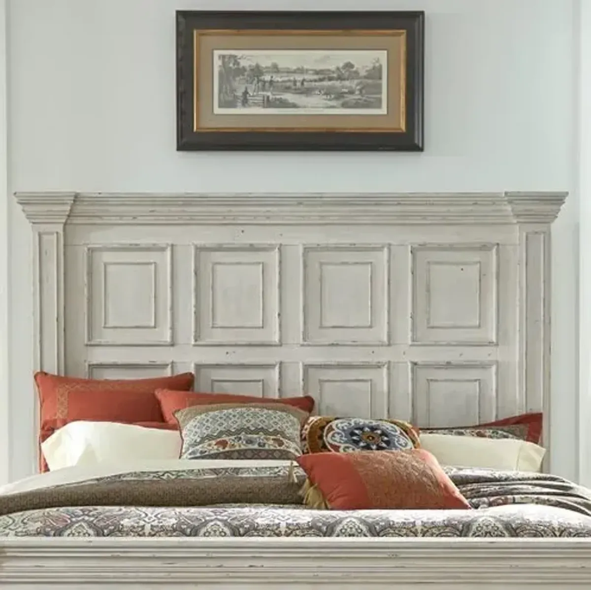 Liberty Furniture Big Valley Whitestone Queen Mansion Headboard