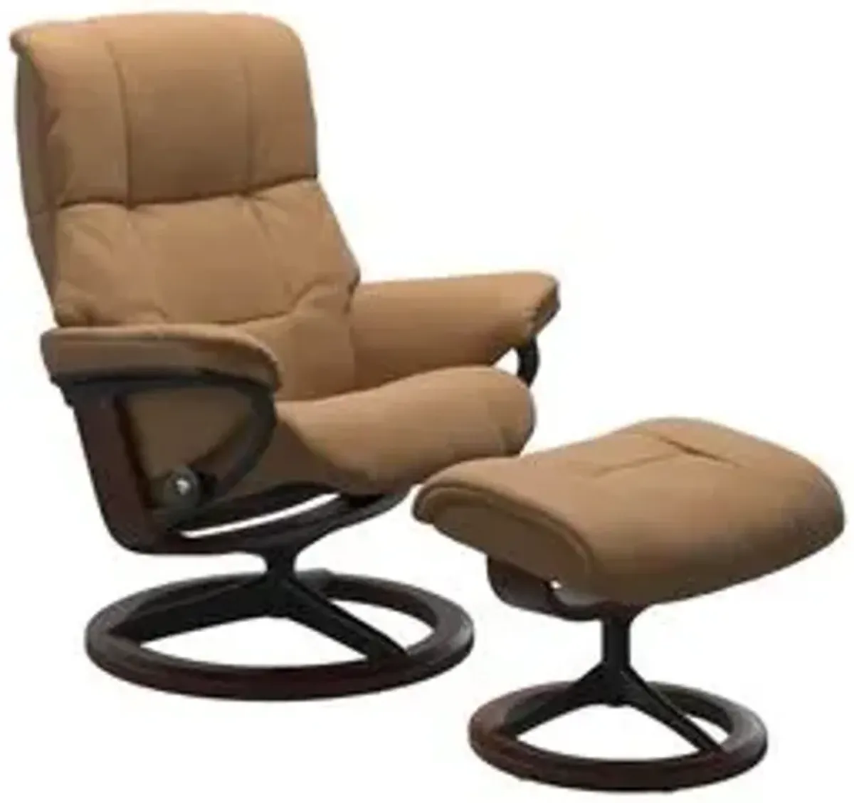 Stressless Mayfair Signature Chair with Footstool Paloma Taupe Leather