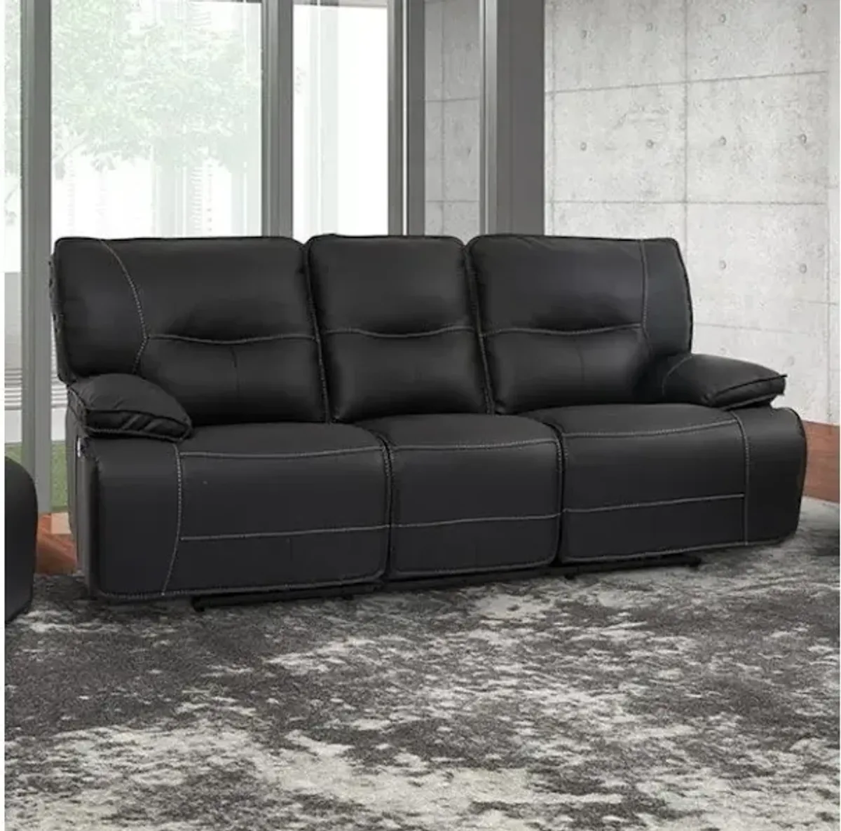 Parker House Spartacus Power Reclining Sofa in Black Color