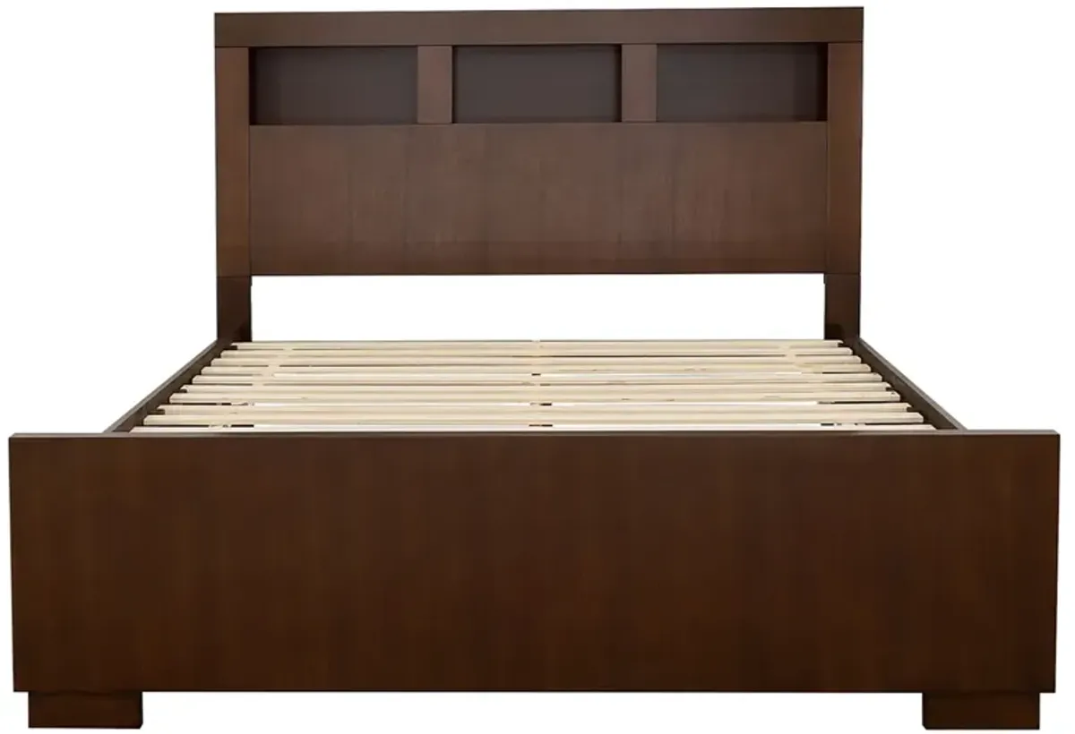 Coaster Jessica King Led Storage Bookcase Bed Cappuccino