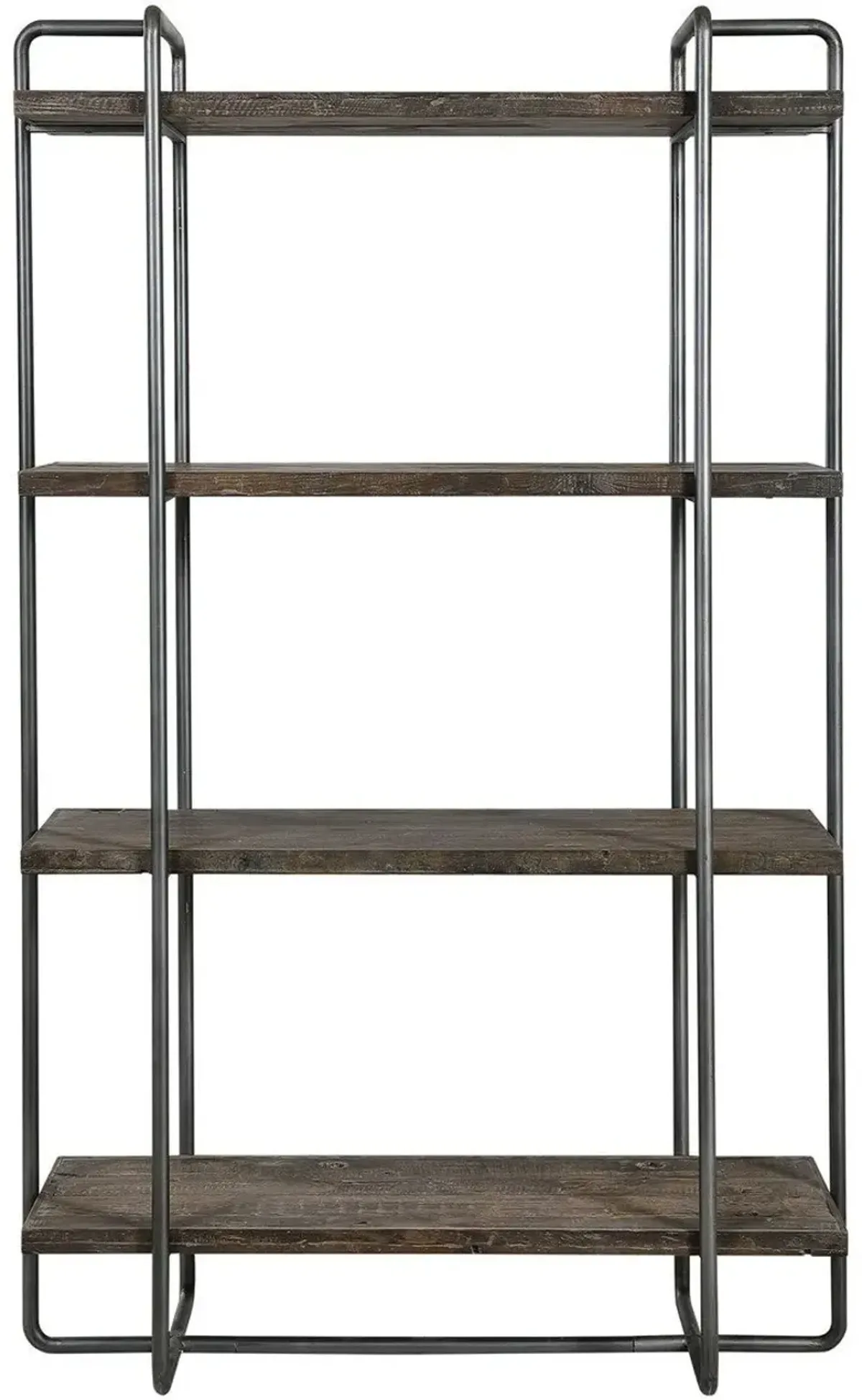 Uttermost Stilo Dark Brushed Pewter Urban Industrial Etagere Bookcase