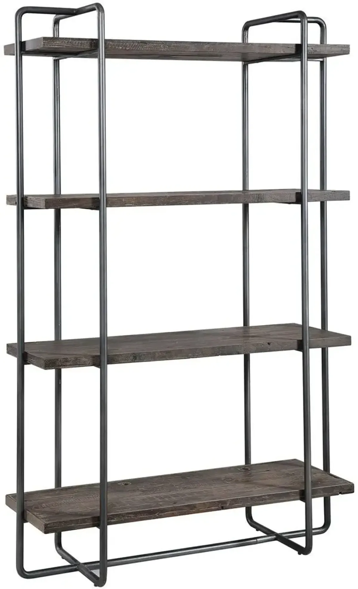 Uttermost Stilo Dark Brushed Pewter Urban Industrial Etagere Bookcase