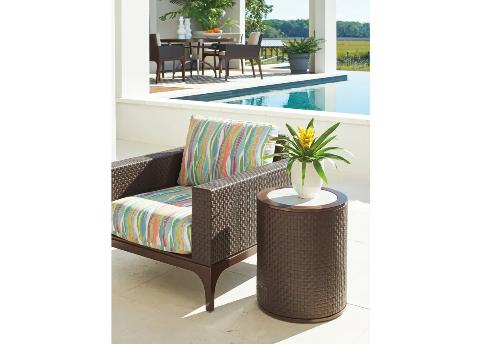 Abaco Outdoor Round Accent Table