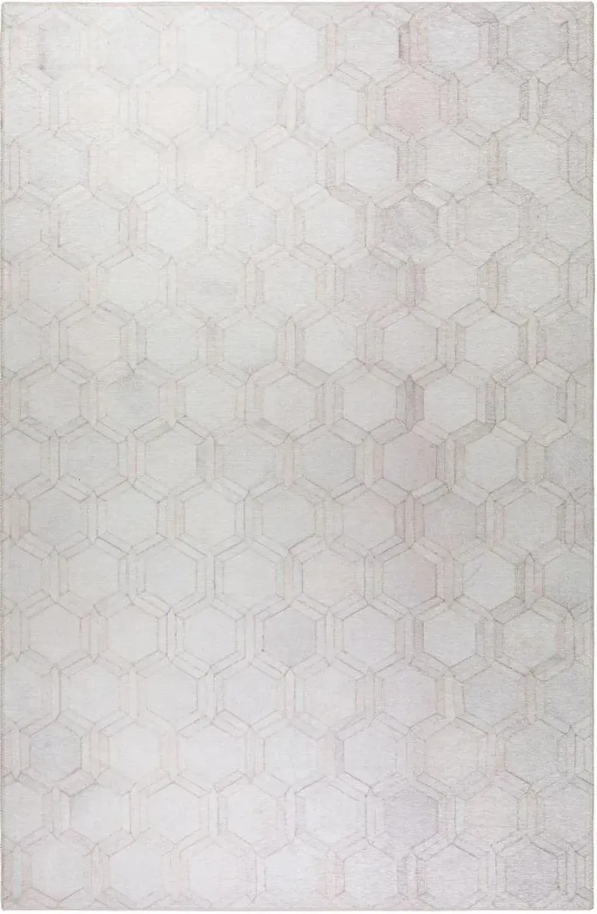 Dalyn Luxury Hexagon Pattern 5'X8' Area Rug in Rustic Linen