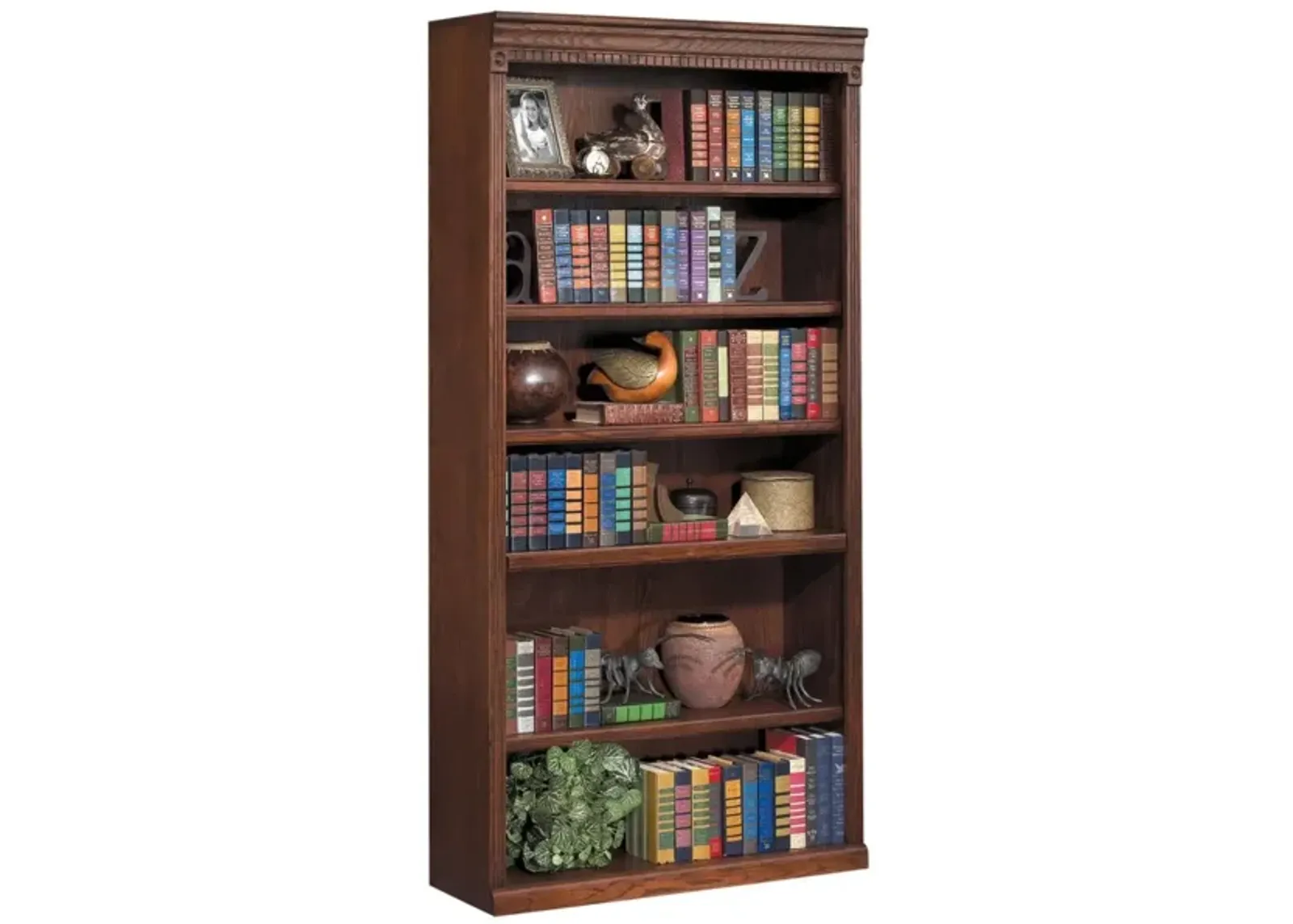 Martin Furniture Traditional Wooden Bookcase with Rich Mahogany Finish