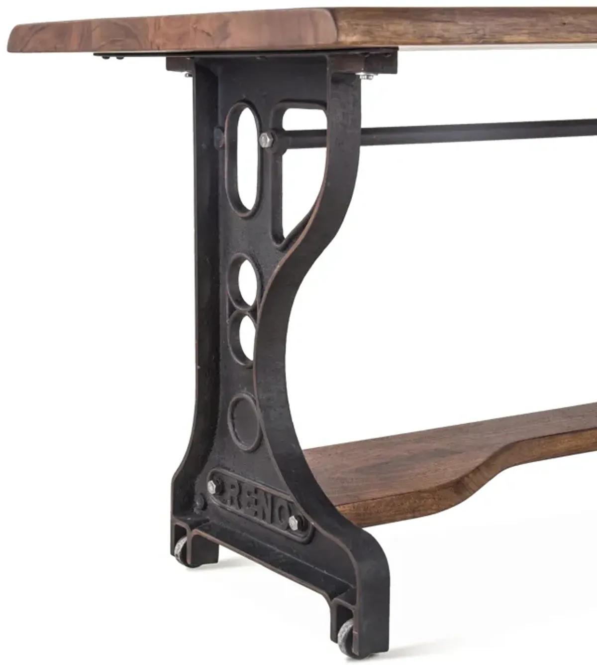 Home Trends Design Old Mill 63-Inch Adjustable Reclaimed Teak Office Desk