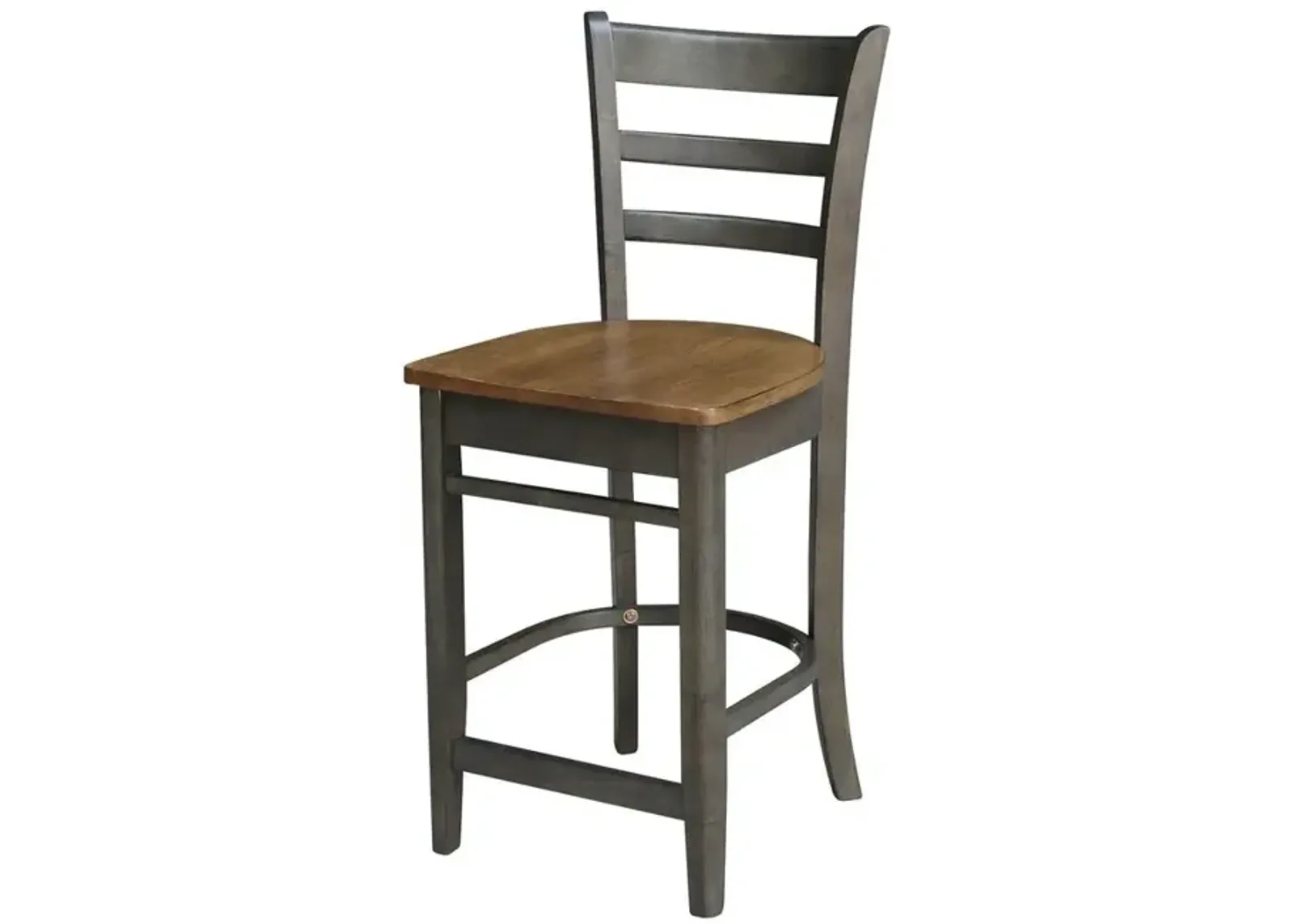 DINING ESSENTIALS EMILY WOOD STOOL IN HICKORY & COAL