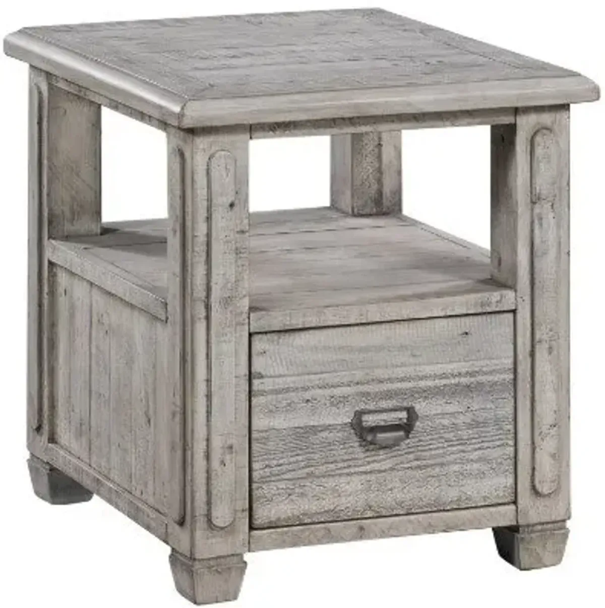 Crestview Pembroke White Wash End Table