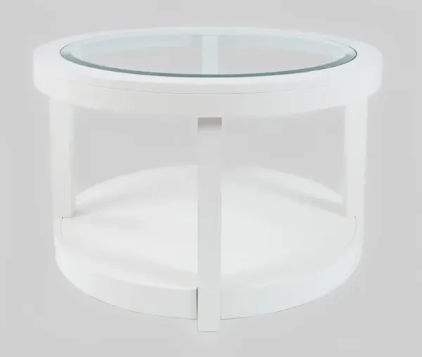 Jofran Urban Icon Round Cocktail Table White