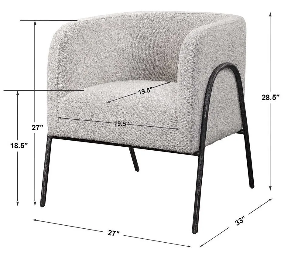 JACOBSEN GRAY BARREL CHAIR