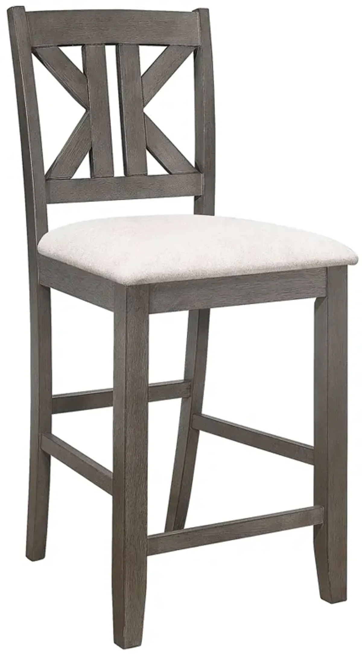 Coaster Athens Wood Counter Chair with Cushion Barn Grey