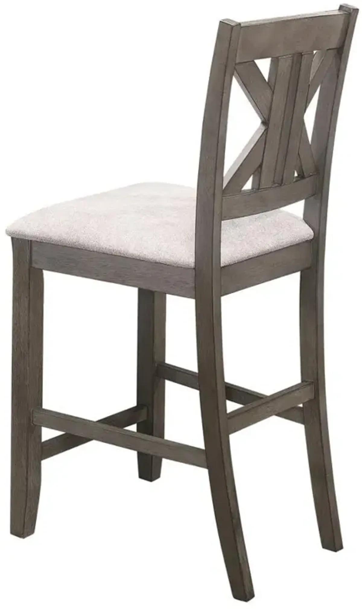 Coaster Athens Wood Counter Chair with Cushion Barn Grey