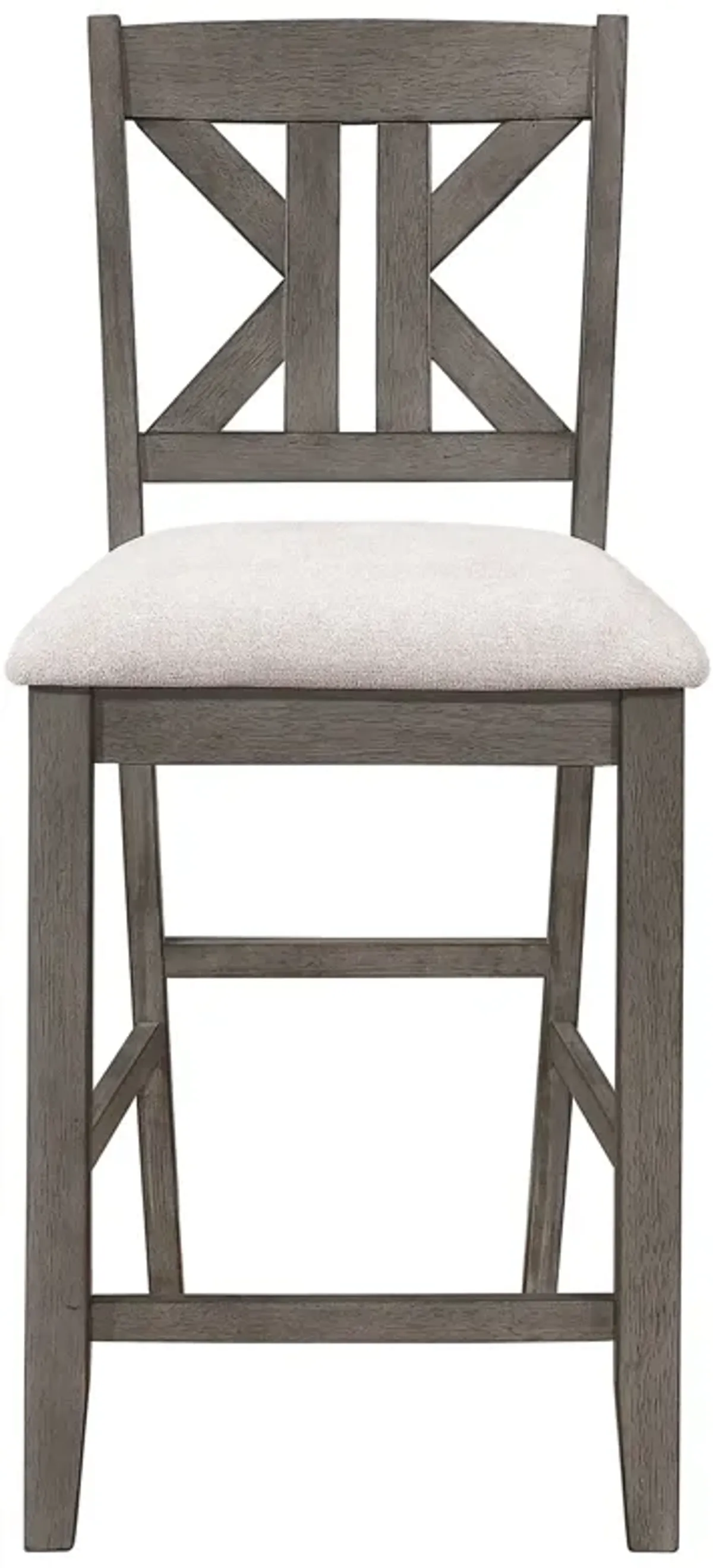 Coaster Athens Wood Counter Chair with Cushion Barn Grey