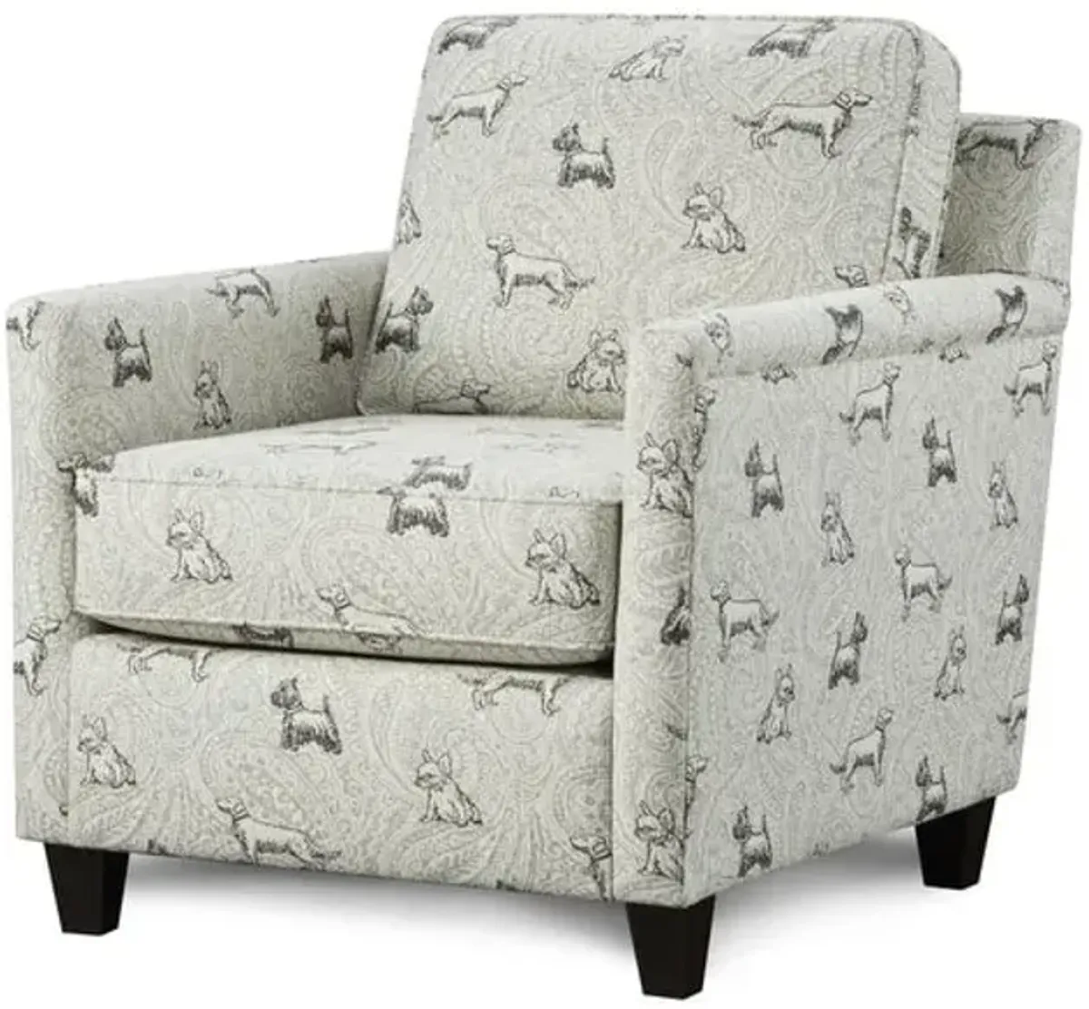 Fusion Homecoming Stone Biscuit Iron Accent Chair