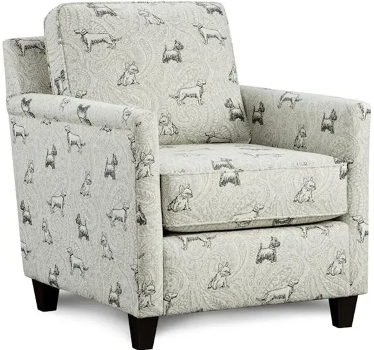 Fusion Homecoming Stone Biscuit Iron Accent Chair