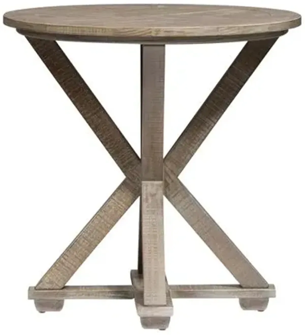 Liberty Furniture Parkland Falls Weathered Taupe Round End Table