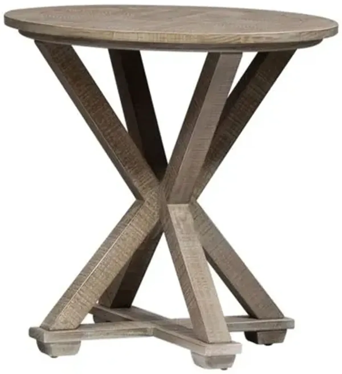 Liberty Furniture Parkland Falls Weathered Taupe Round End Table