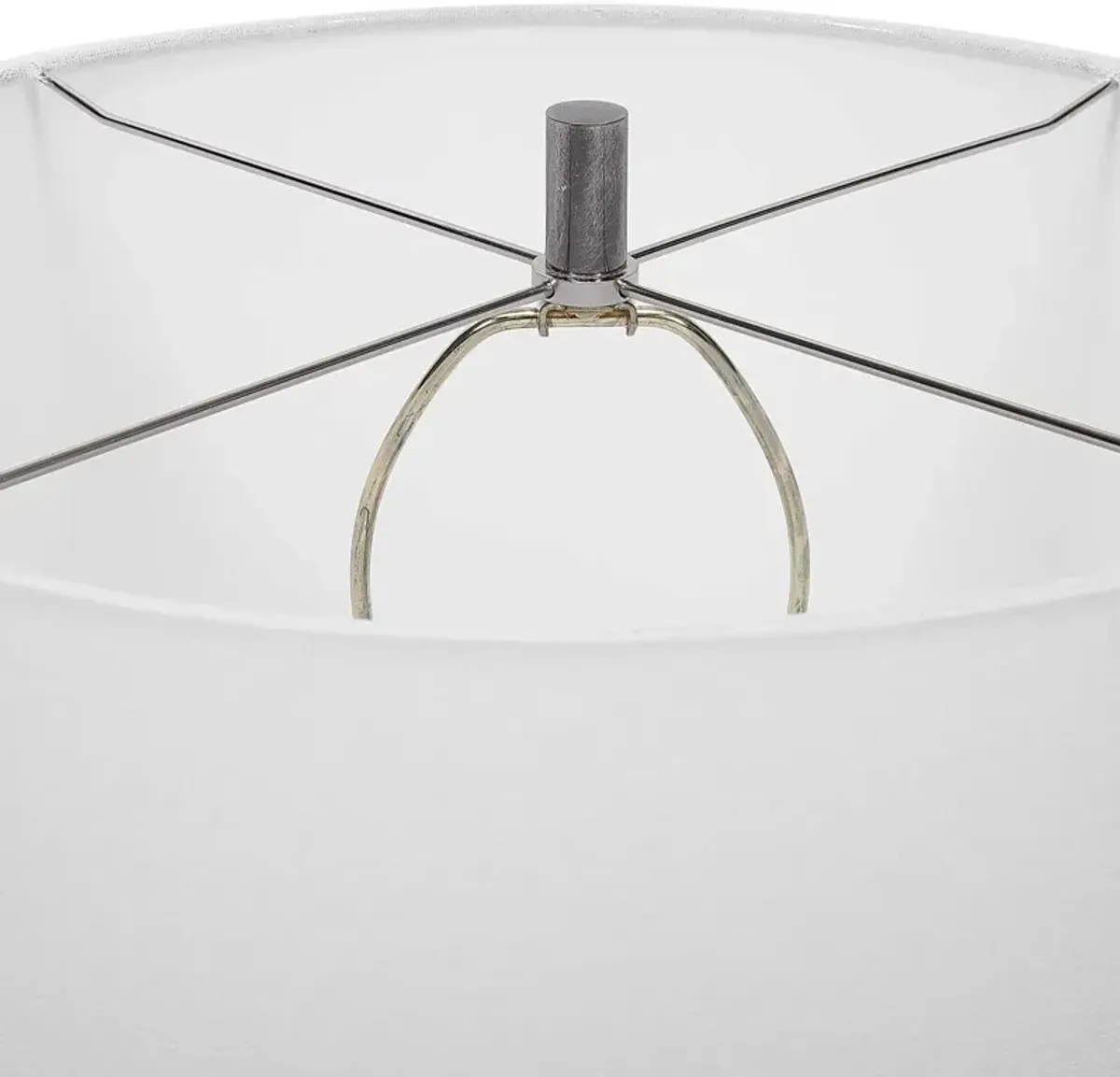 Uttermost Waller Brushed Nickel Handcrafted Cast Table Lamp