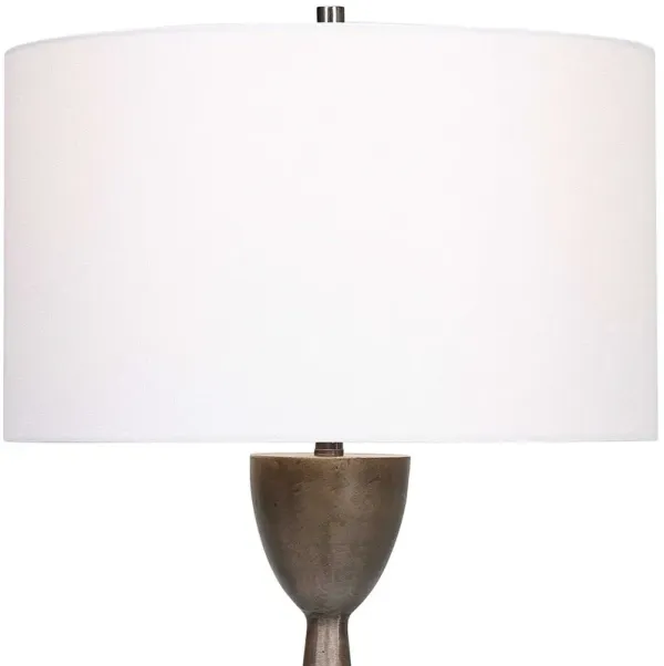 Uttermost Waller Brushed Nickel Handcrafted Cast Table Lamp
