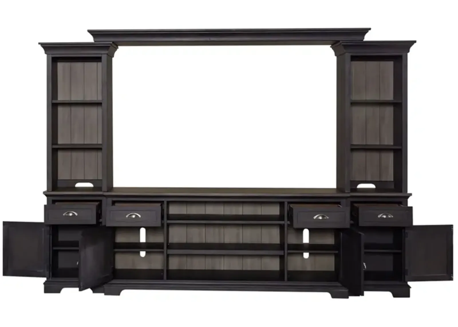 Liberty Furniture Ocean Isle Slate Entertainment Center with Piers