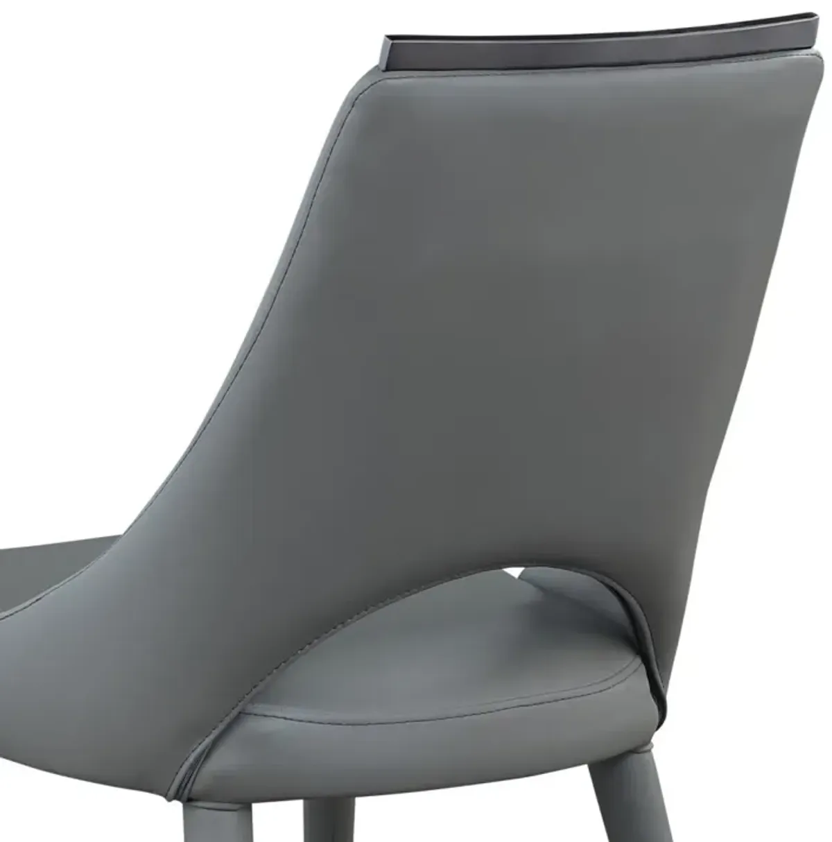 Chintaly Samira Grey Contemporary Fully Upholstered Side Chair