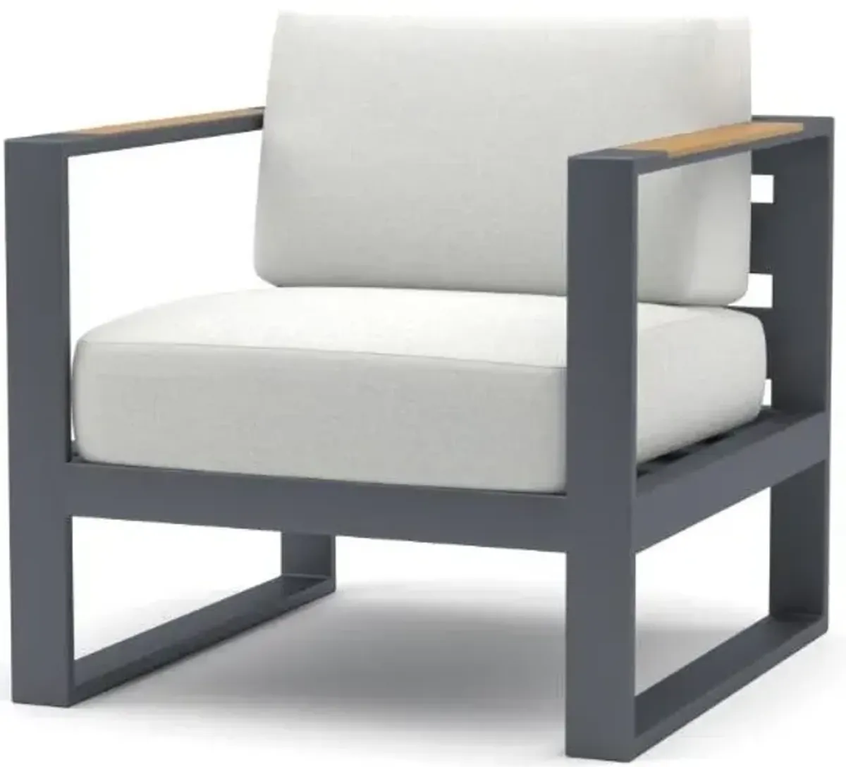 Prestige St.Croix Graphite Lounge Chair in Swimmer Oyster Fabric