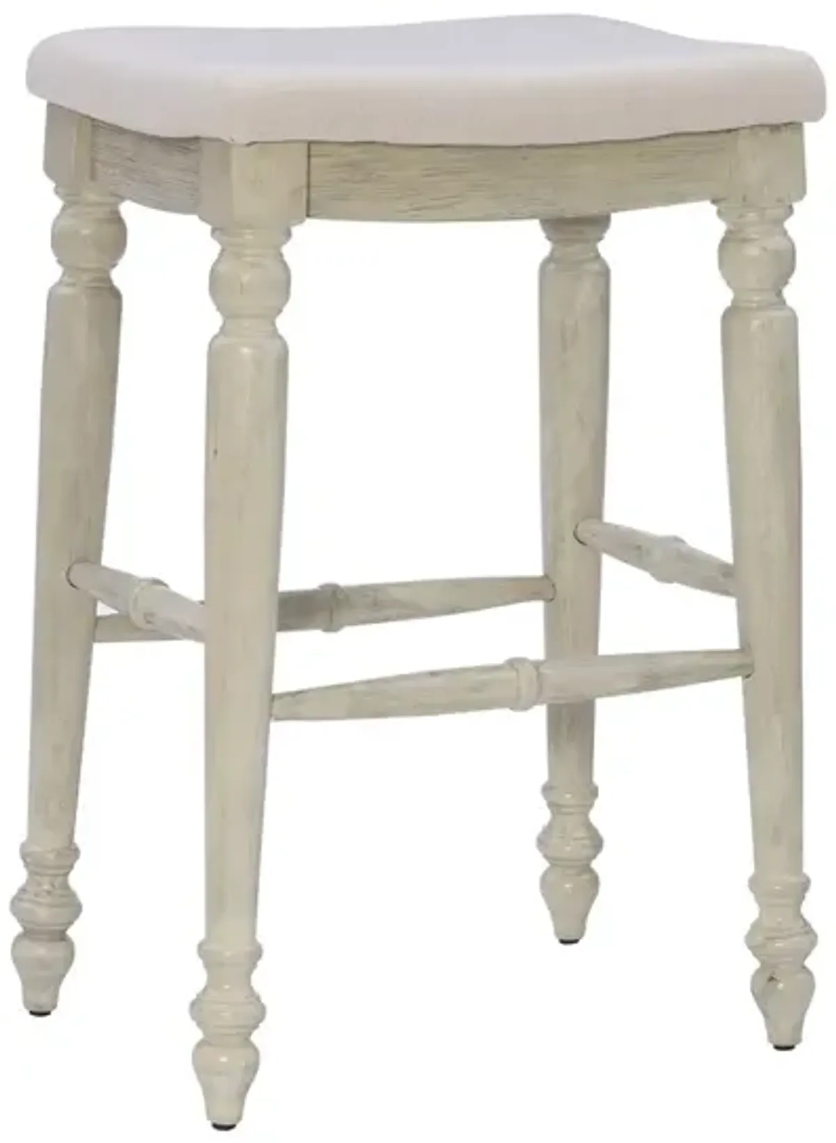 Linon Marino White Wash Backless Bar Stool