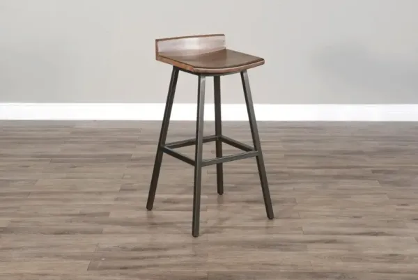 Sunny Designs Doe Valley Buckskin 30 Inch Stool with Wood Seat