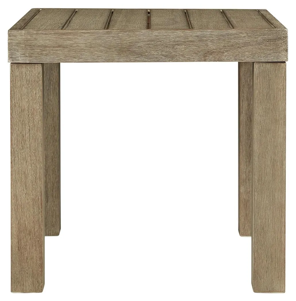 SILO POINT OUTDOOR END TABLE BROWN SIGNATURE DESIGN