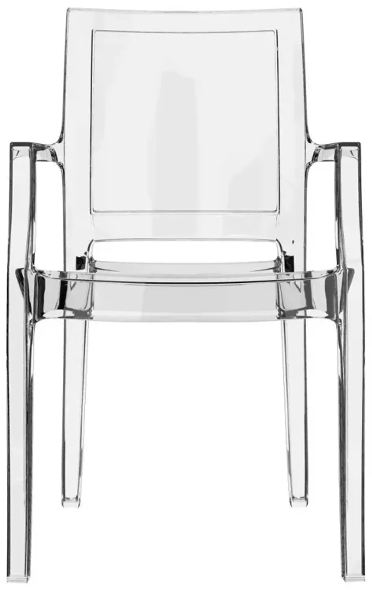 Compamia Arthur Polycarbonate Modern Dining Chair Transparent Clear