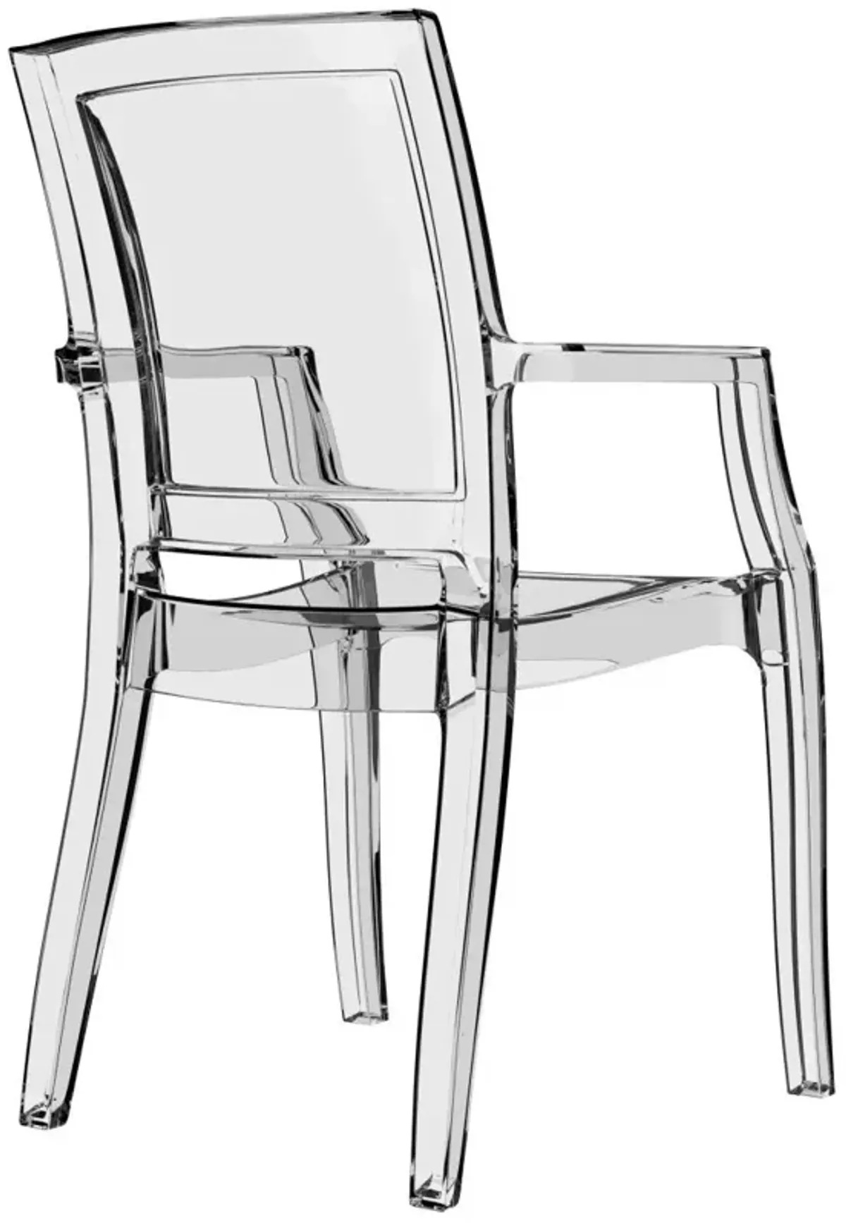 Compamia Arthur Polycarbonate Modern Dining Chair Transparent Clear