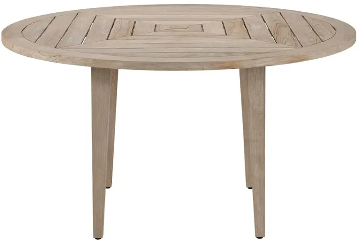 Universal Coastal Living Outdoor La Jolla Weathered Teak Round Dining Table