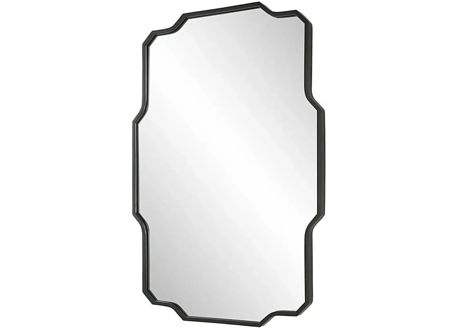 Uttermost Casmus Matte Black Iron Wall Mirror