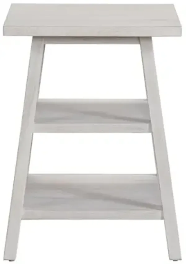 Universal Modern Farmhouse Buttermilk Square End Table