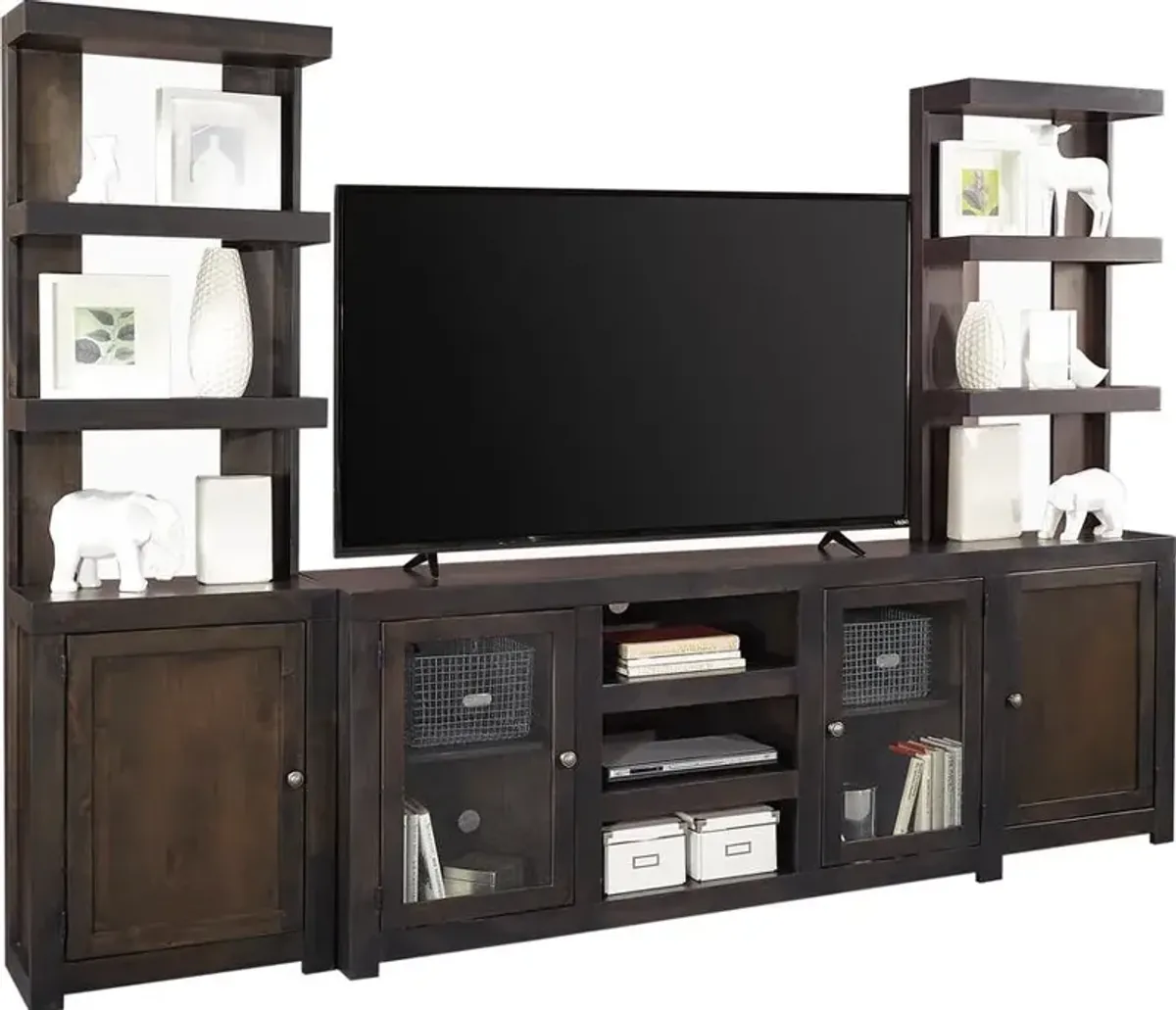 Aspenhome Avery Loft Ghost Black 65 Inch TV Stand Console