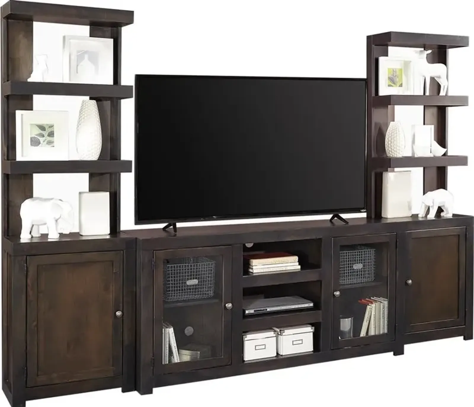 Aspenhome Avery Loft Ghost Black 65 Inch TV Stand Console