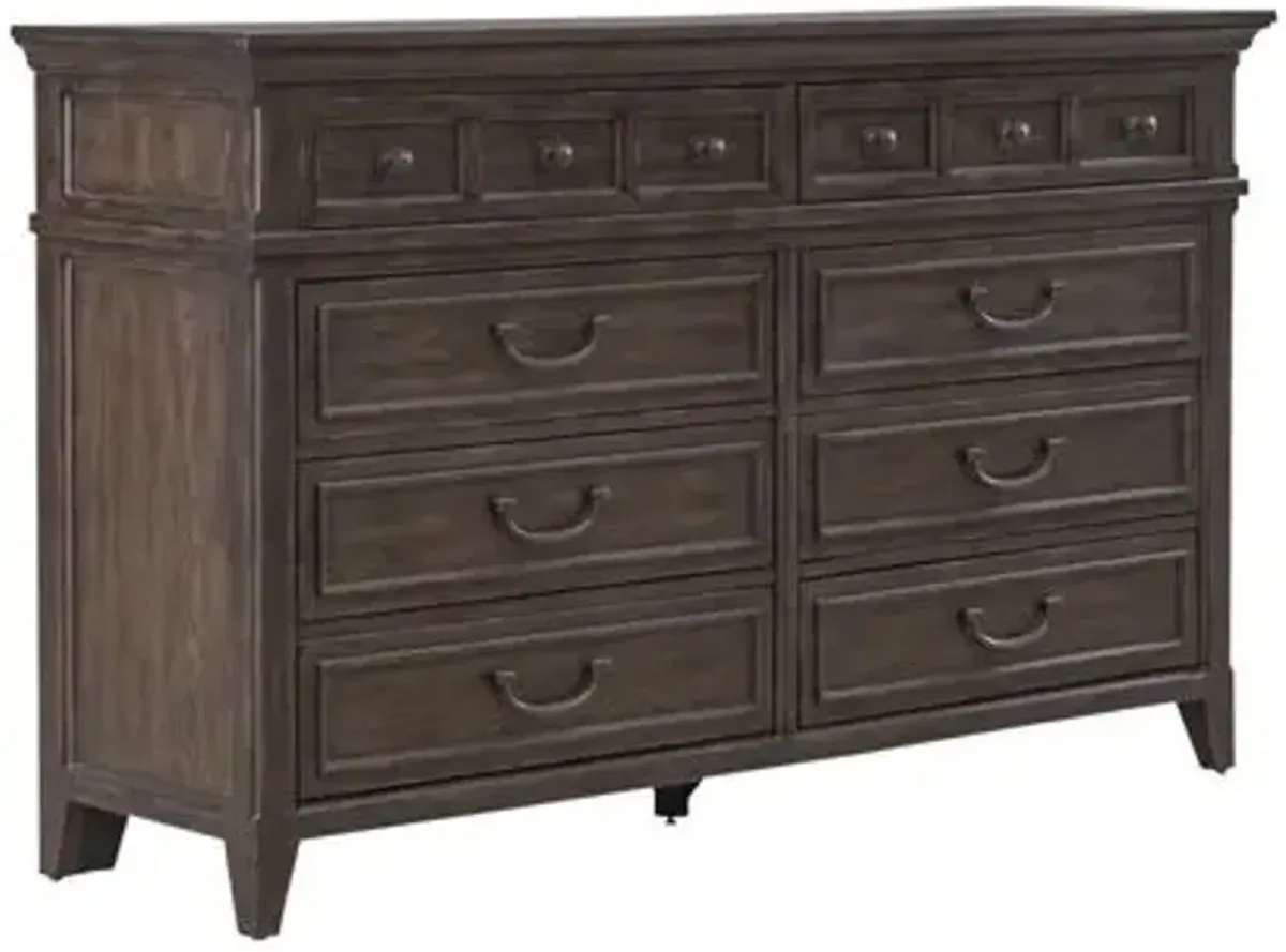 Liberty Furniture Paradise Valley Saddle Brown 8-Drawer Dresser