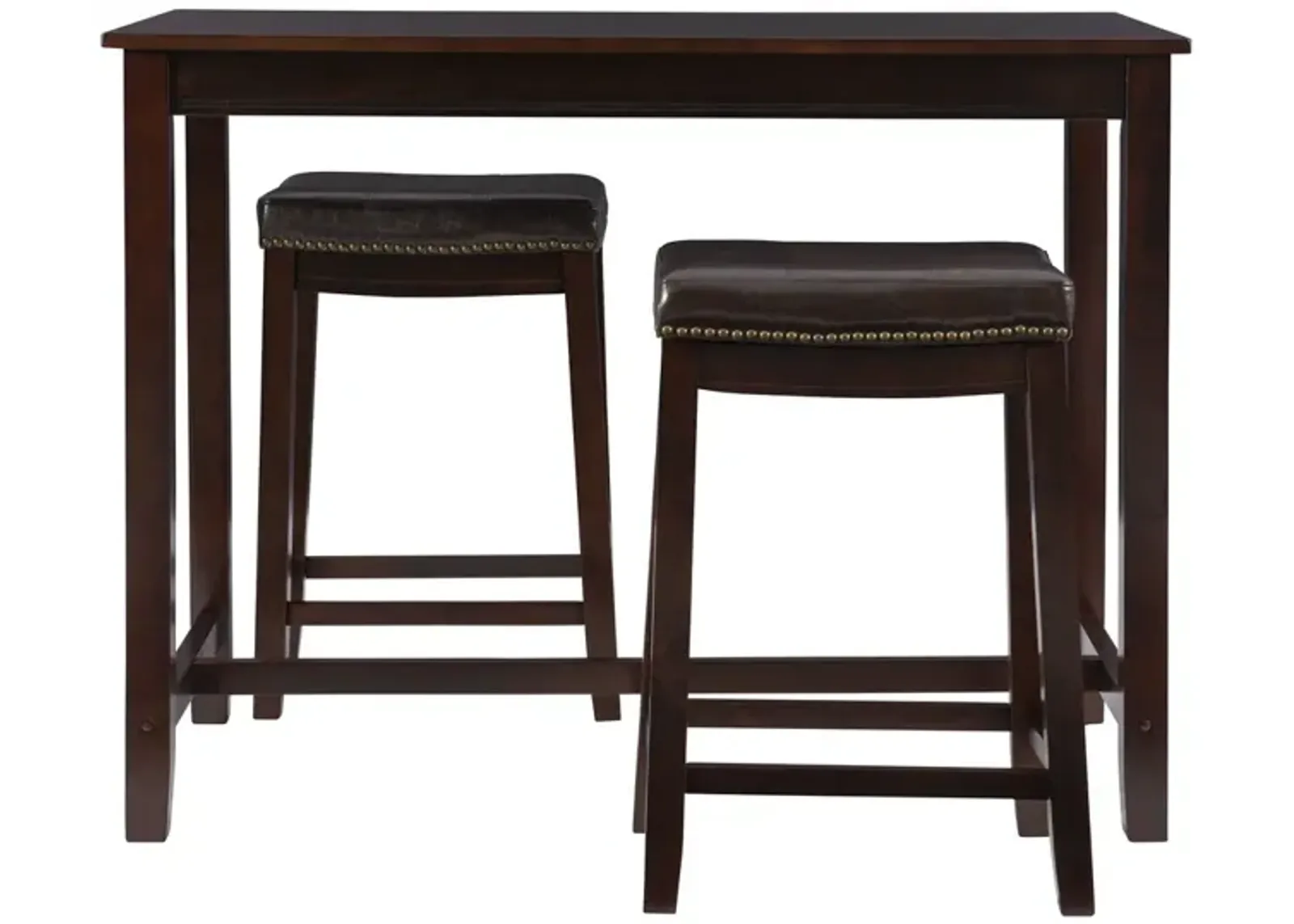 Linon Claridge 3-Piece Counter Set Brown