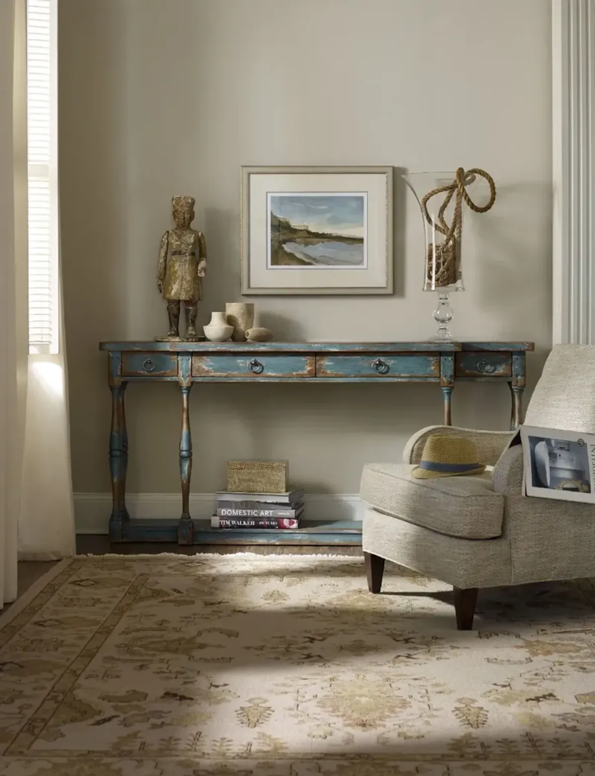 Hooker Furniture Sanctuary 4-Drawer Thin Console Table