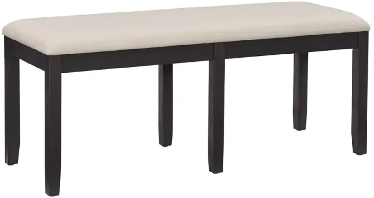 Linon Jorissen Backless Bench Dark Charcoal