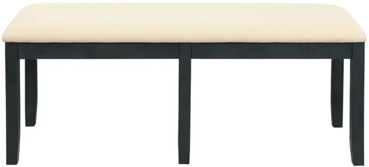 Linon Jorissen Backless Bench Dark Charcoal