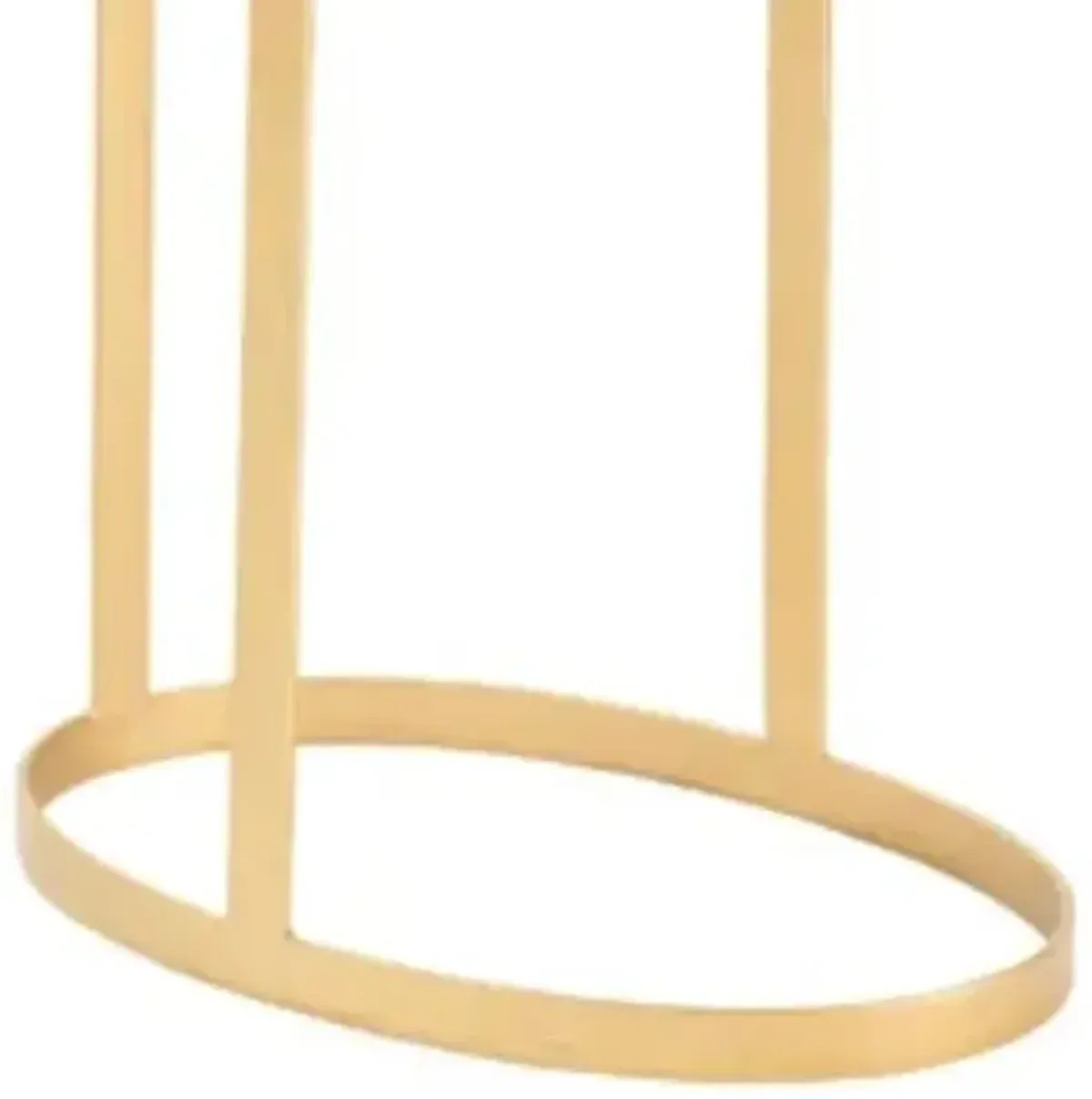 Crestview Victoria Gold/White Accent Table