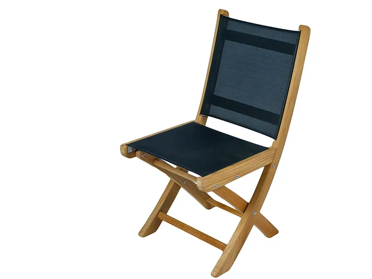 SAILMATE OUTDOOR BLACK SLING FOLDING SIDE CHAIR