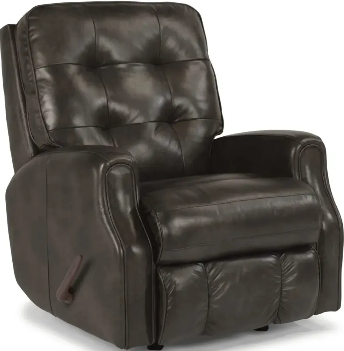 Flexsteel Devon Black Leather Manual Recliner