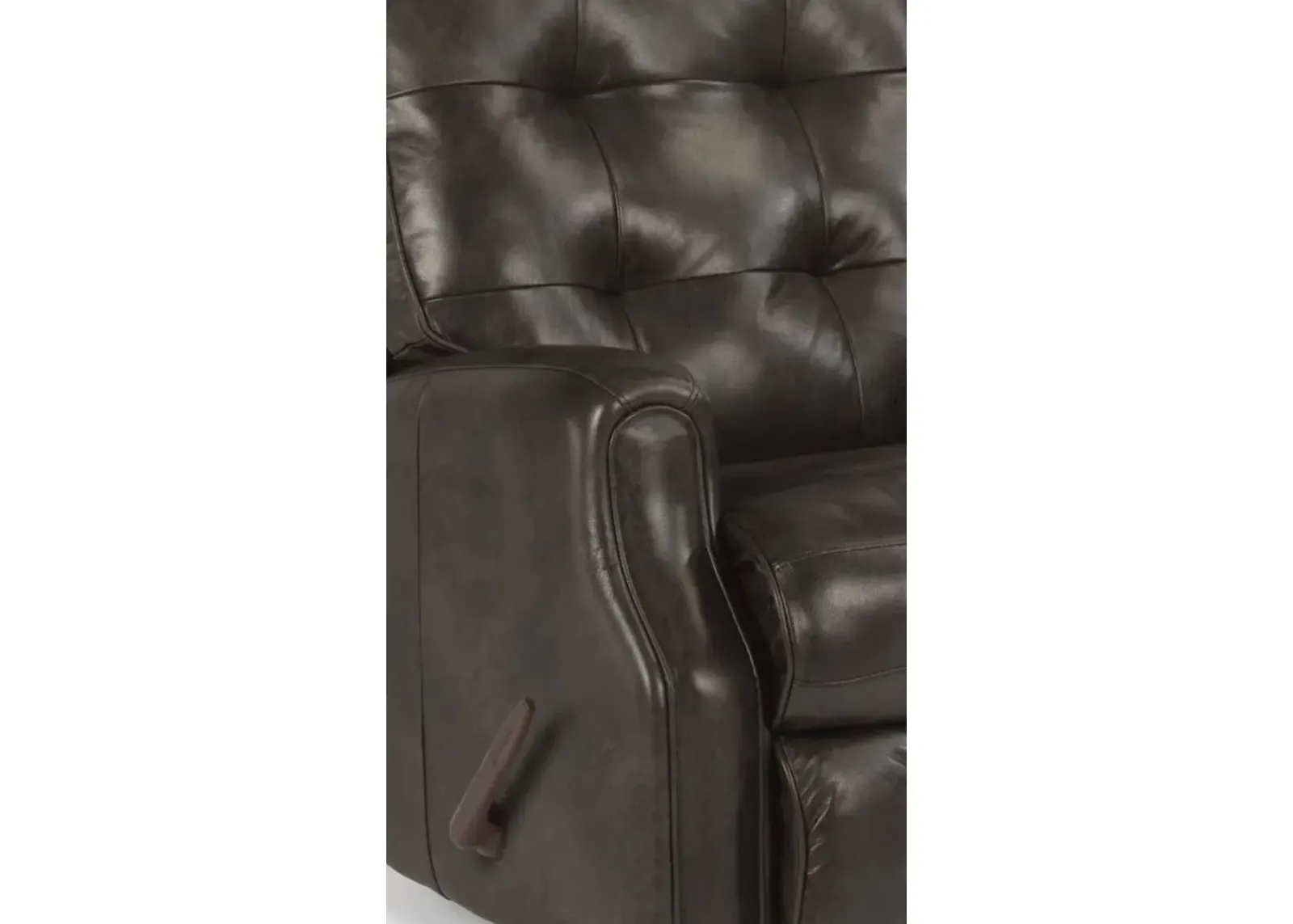 Flexsteel Devon Black Leather Manual Recliner