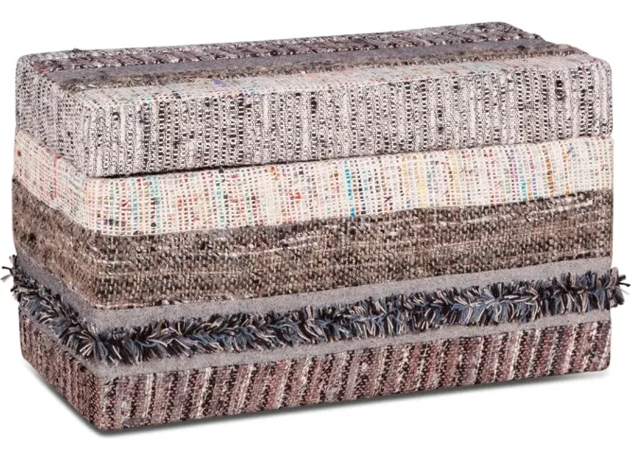 MARRAKECH UPHOLSTERED MULTI-COLOR STORAGE OTTOMAN