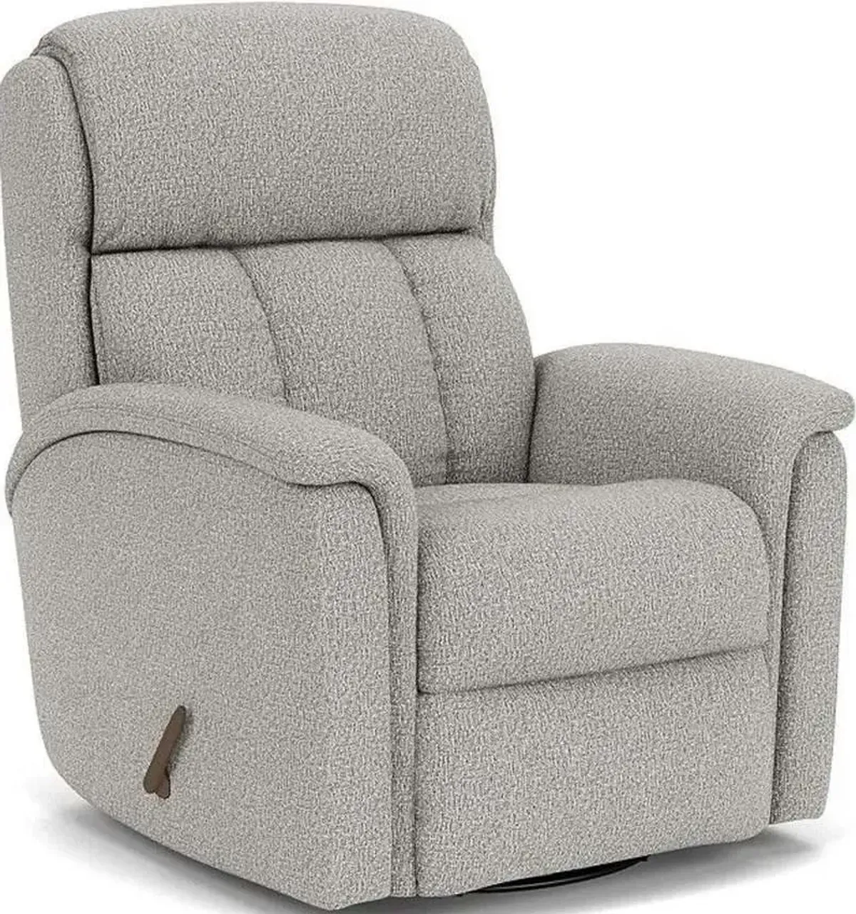Flexsteel Luna Silver Spray Swivel Gliding Manual Recliner